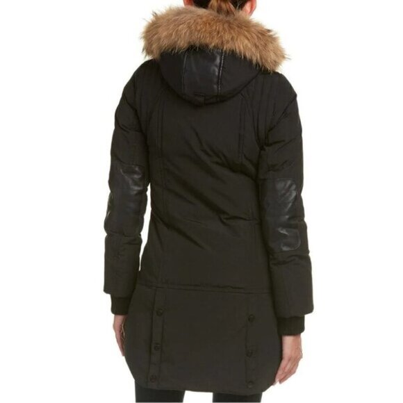 Nicole Benisti Nb Series Down Filled Fur Trim Parka Coat Jacket Black Size XS - Picture 15 of 16
